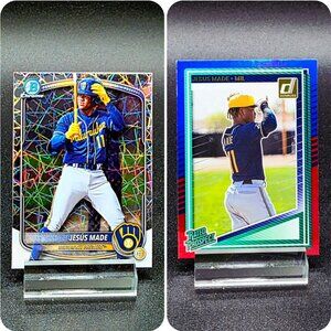 2025 Jesus Made Bowman Chrome Lazer Foil RC's Milwaukee Brewers Top Prospect
